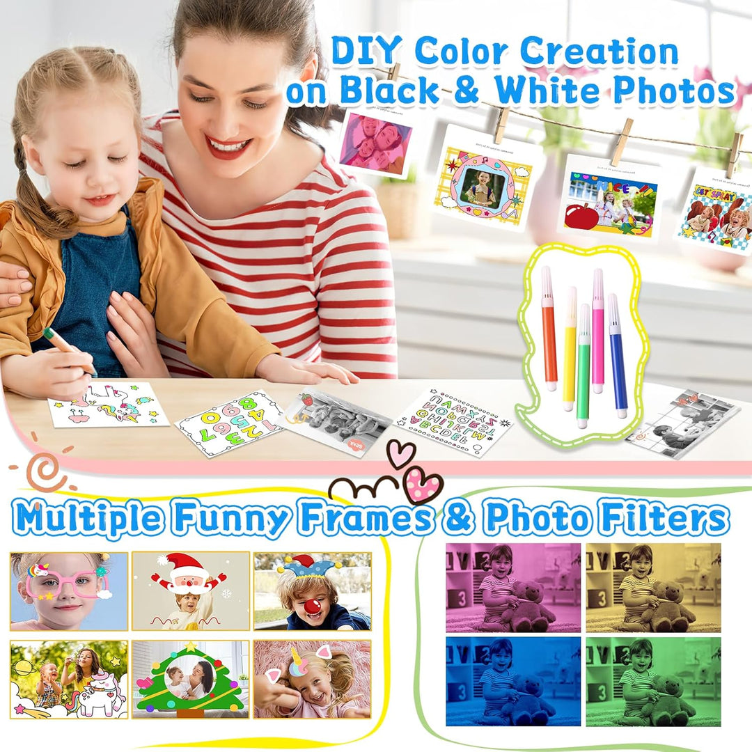 Cámara de impresión instantánea para niños, regalos para niñas y ni...