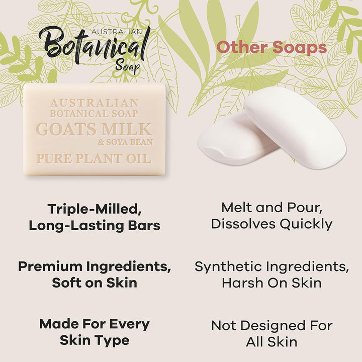 Australian Botanical Soap, Jabón Clásico de Leche de Cabra y Leche...