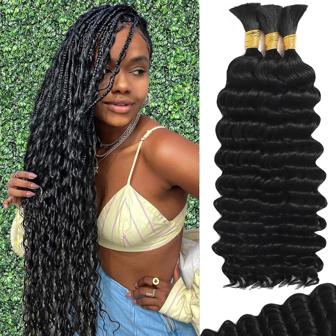 Cabello humano para trenzas Boho Cabello humano 110g 20 pulgadas ri...