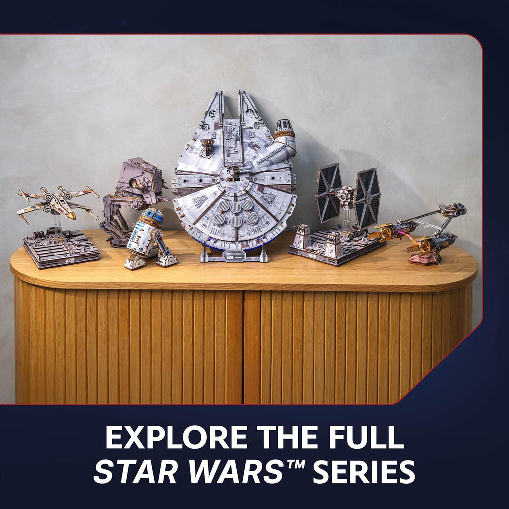 UGEARS Star War™ Millennium Falcon™ Rompecabezas 3D de madera para adultos