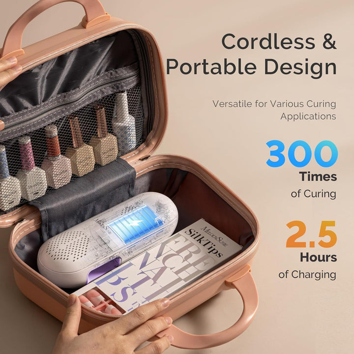 MelodySusie Lámpara UV de Uñas Compacta Inalámbrica, P-PLUS20F con...