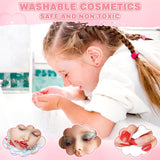 Juego de 99 piezas de maquillaje para niñas, juguetes de princesa,...