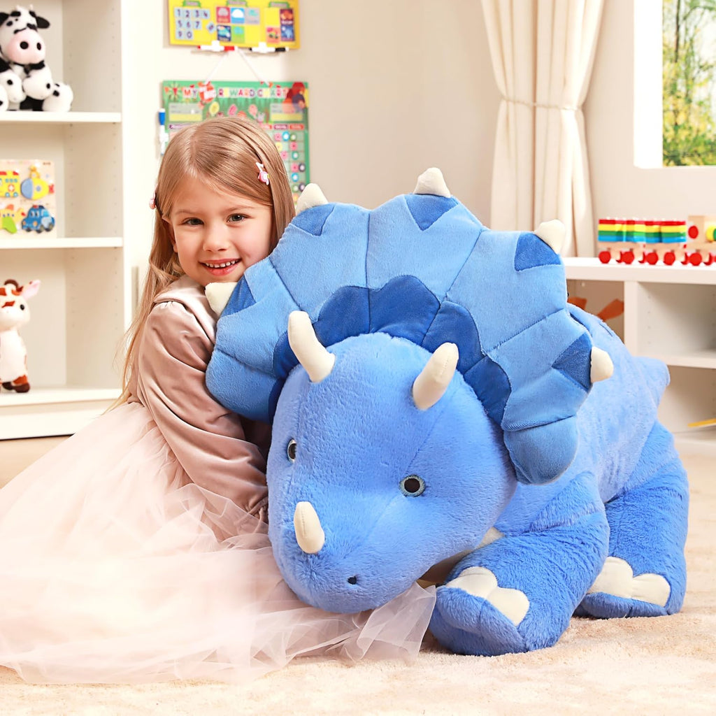IKASA Dinosaurio Triceratops gigante de 30 pulgadas, juguete de peluche sin