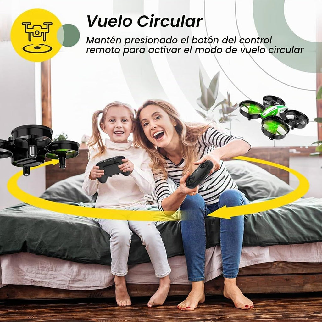 Holy Stone Mini Drone para Niños y Principiantes, Cuadricóptero Interior y Exterior para Niños y Niñas con Auto Hover, Vueltas 3D, 3 Baterías, Modo Sin Cabeza, Excelente Juguete de Regalo de Pascua para Niños y Niñas, HS210 Verde