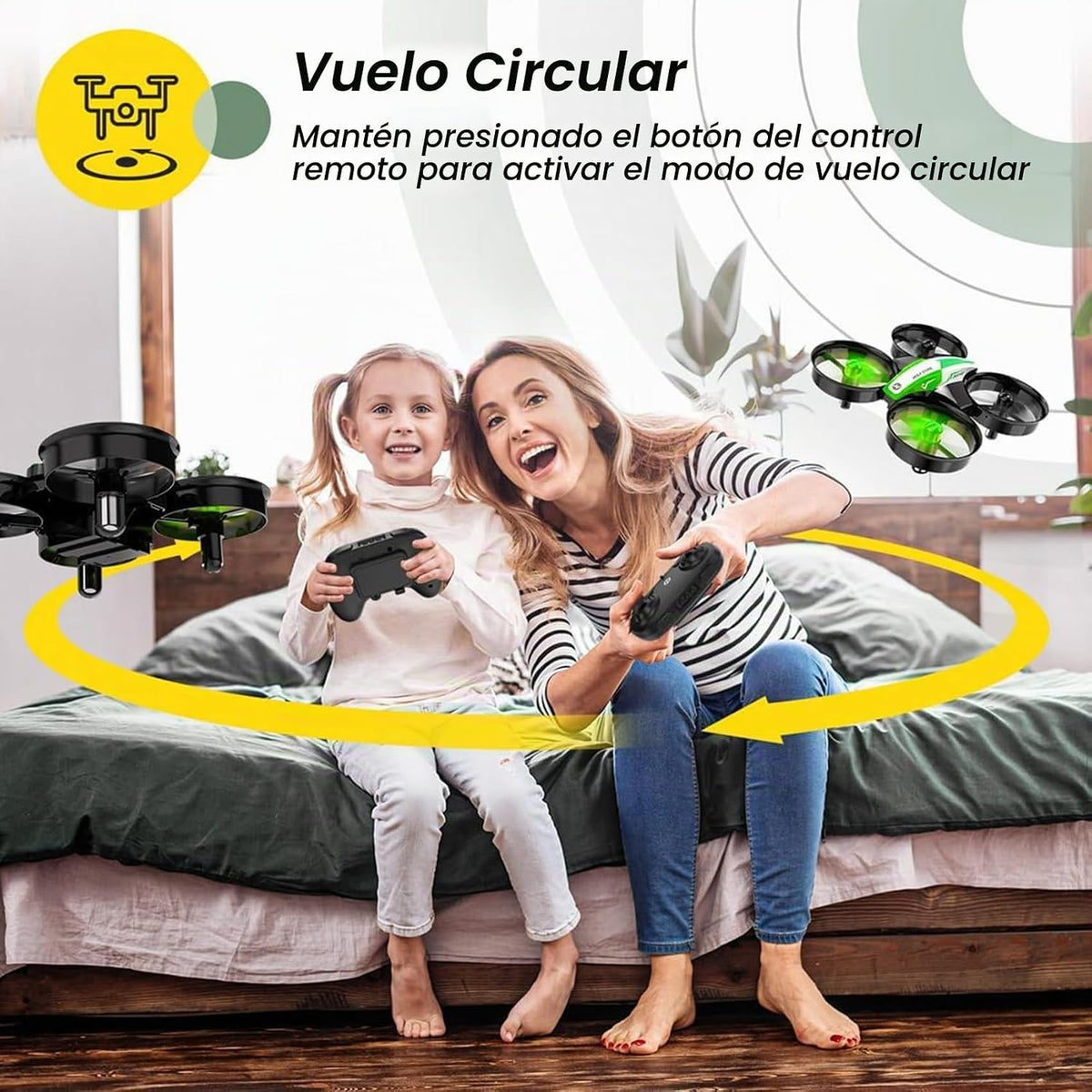 Holy Stone Mini Drone para Niños y Principiantes, Cuadricóptero Interior y Exterior para Niños y Niñas con Auto Hover, Vueltas 3D, 3 Baterías, Modo Sin Cabeza, Excelente Juguete de Regalo de Pascua para Niños y Niñas, HS210 Verde