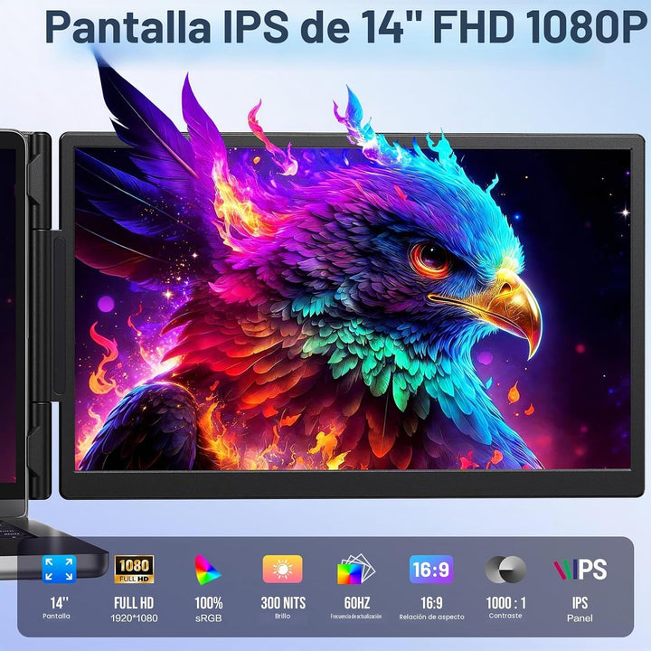 Anyking Extensor de pantalla para laptop, monitor portátil FHD 1080...