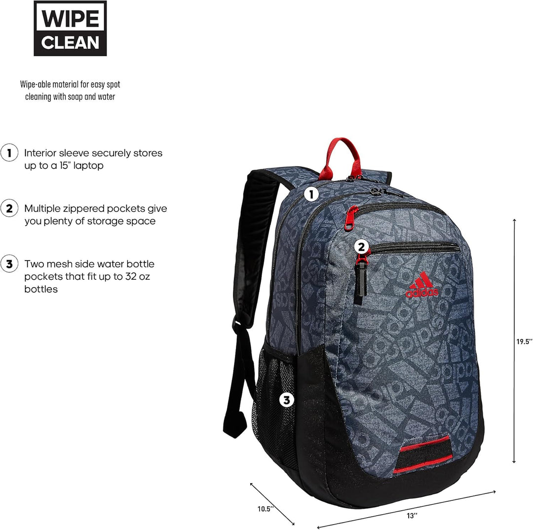 adidas Mochila de base (38 l) duradera y atlética grande para estud...