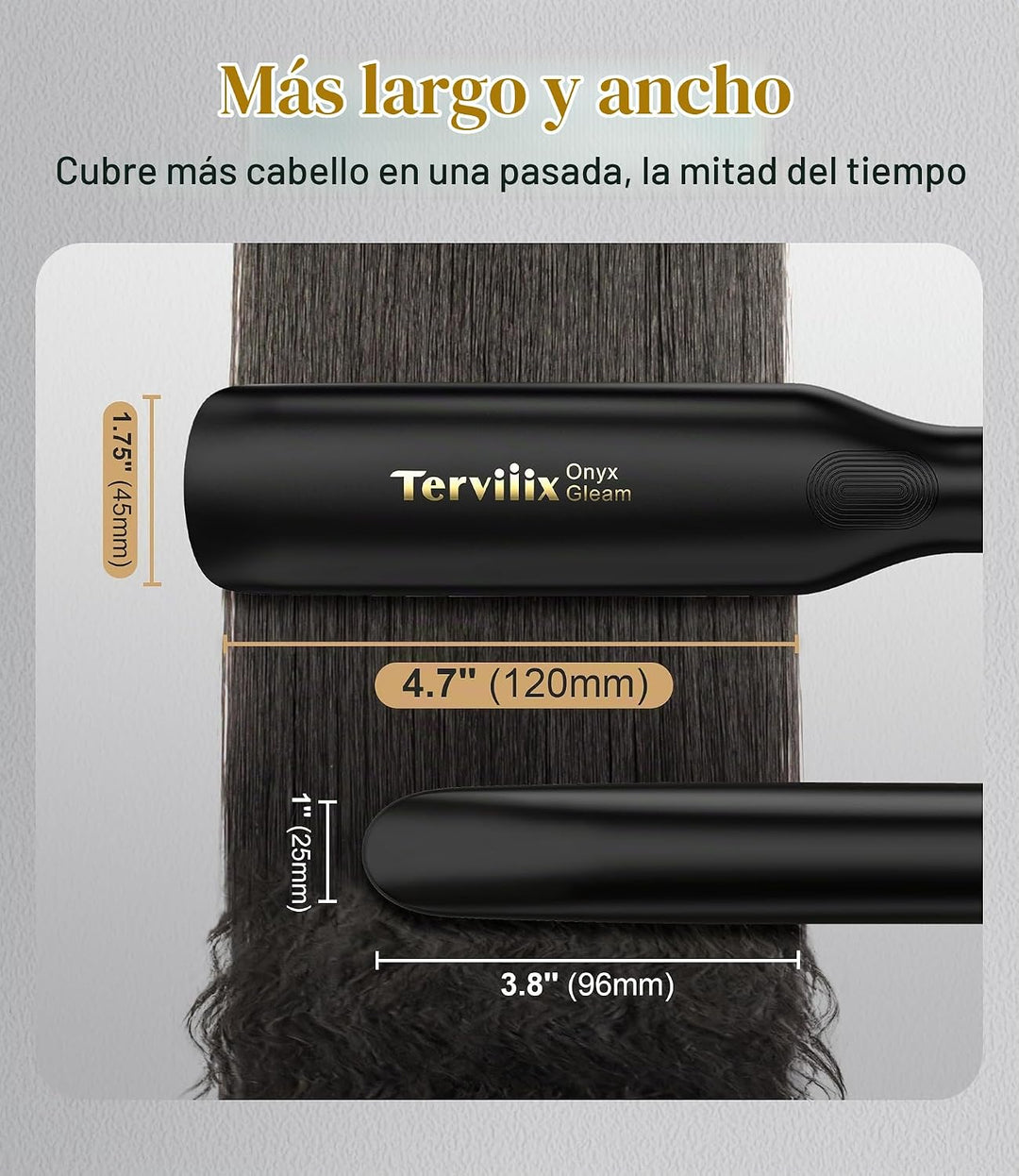 Terviiix Plancha alisadora de pelo, cubre más cabello en una pasada...