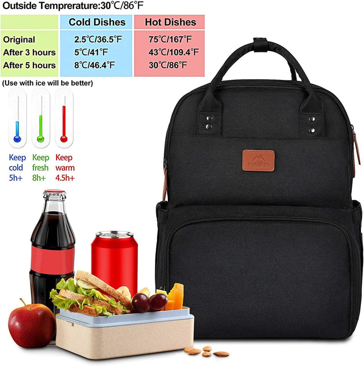 MATEIN Mochila de trabajo para mujeres, mochilas enfriadoras aislad...