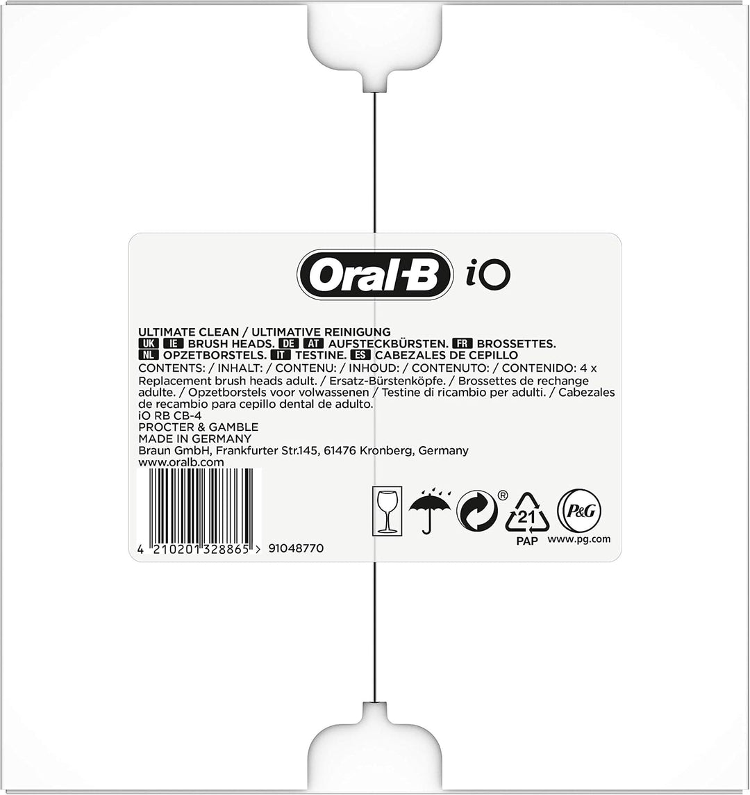 Oral-B iO Ultimate Clean Cabezales de cepillo de repuesto, limpieza...