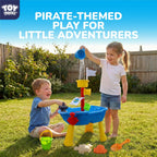 TOY Life Juego de mesa de arena y agua de barco pirata, de 3 a 6 años