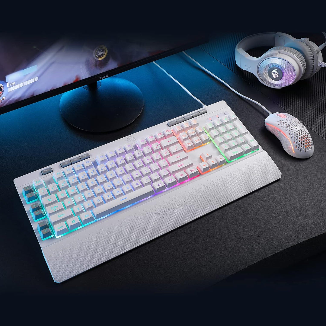 Redragon K512 Shiva Teclado de membrana retroiluminada RGB para jue...