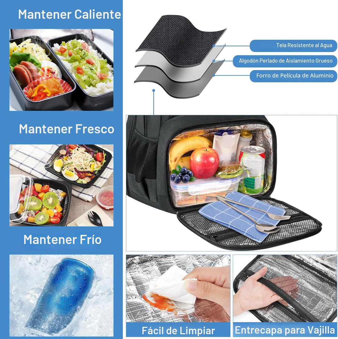 MATEIN Mochila de almuerzo para hombres de trabajo, mochila resiste...