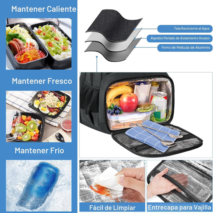 MATEIN Mochila de almuerzo para hombres de trabajo, mochila resiste...
