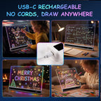Tablero de dibujo LED de 16 pulgadas recargable iluminado tablero de dibujo