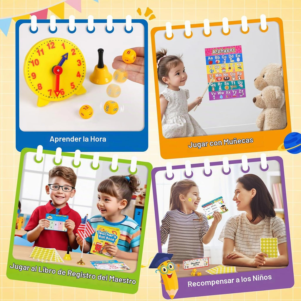 Juego de juguetes escolares para maestros de simulación de roles