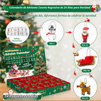 Calendario de Adviento 2026, adornos de Navidad, juego de construcción compatible con Lego, corona de Papá Noel, pan de jengibre, reno, juguete de construcción 24 en 1, cuenta regresiva de 24 días para juguetes de Navidad, regalos para niños y niñas
