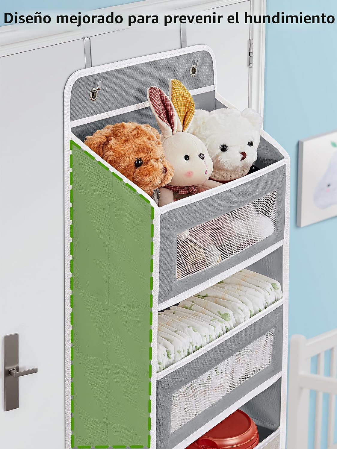 JARLINK Organizador sobre la puerta para dormitorio, despensa, baño