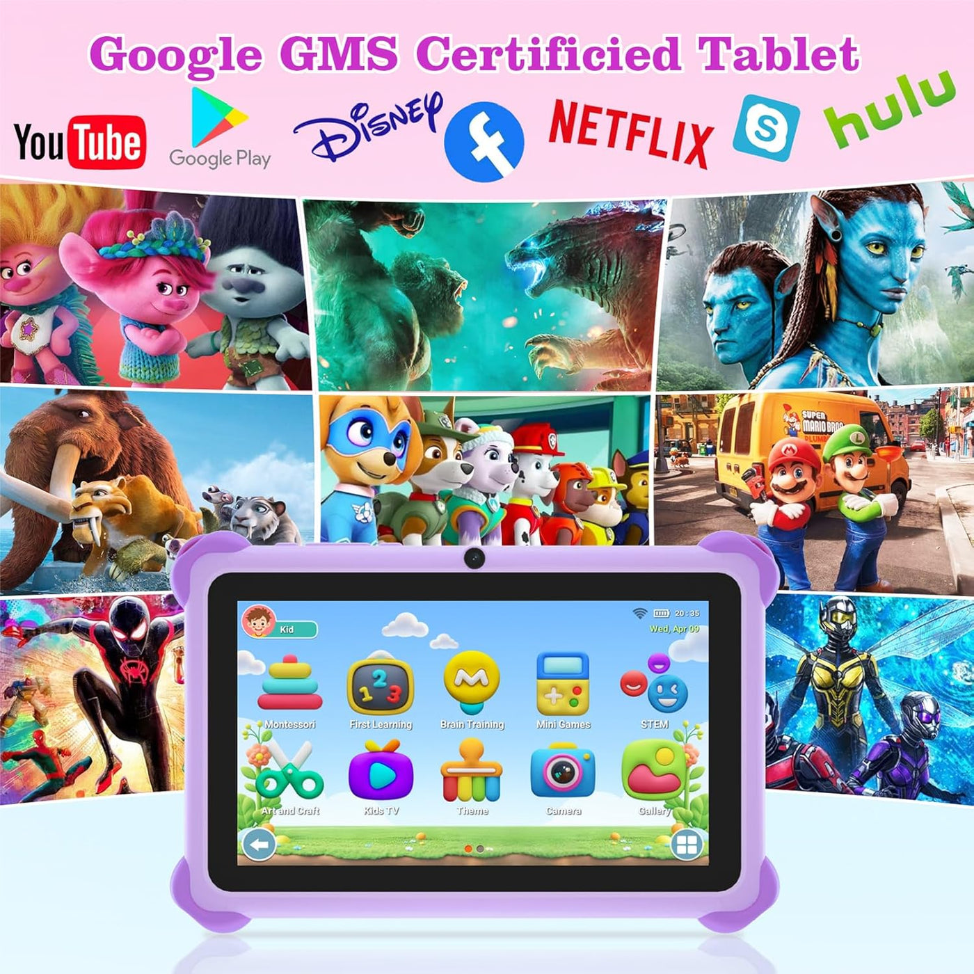 Tablet para niños de Trayoo, tablet de 7 pulgadas para niños, table...