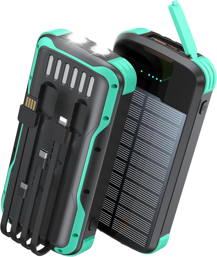 SOXONO Cargador Solar Power Bank, PD 20W Carga Rápida Batería Exter...