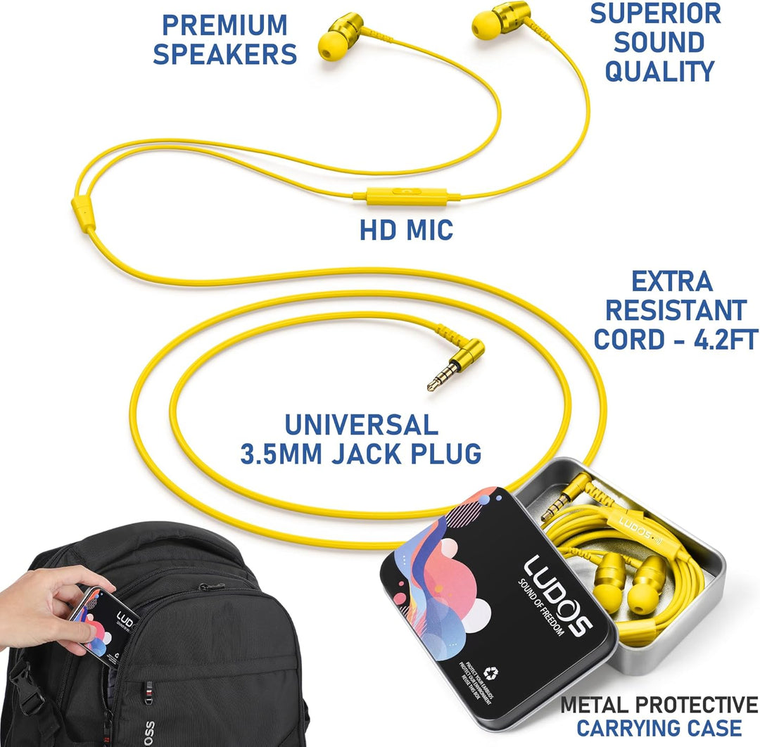 LUDOS OMNITONE Auriculares con cable in-Ear, 5 años de garantía, au...
