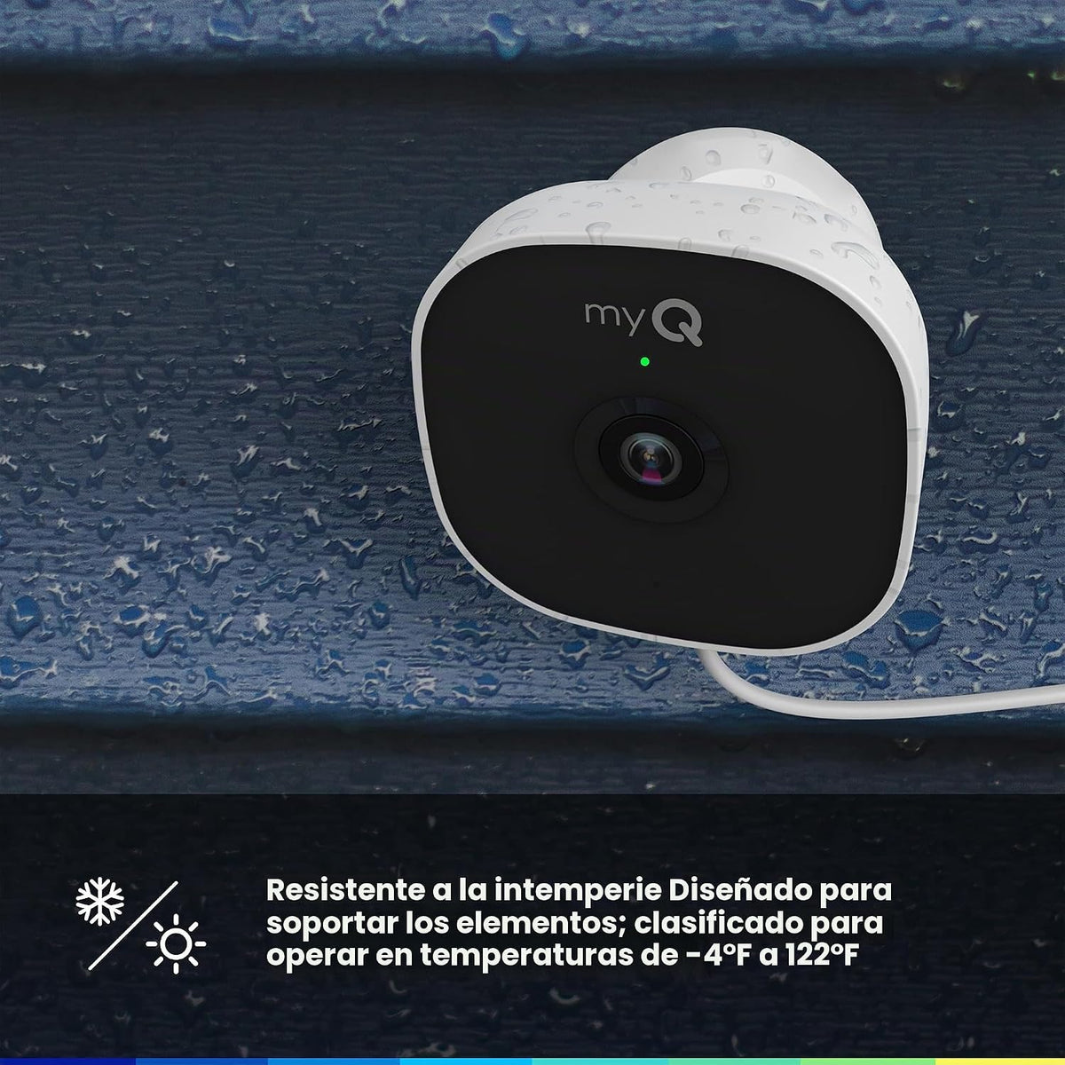 Cámara exterior con cable inteligente myQ de Chamberlain