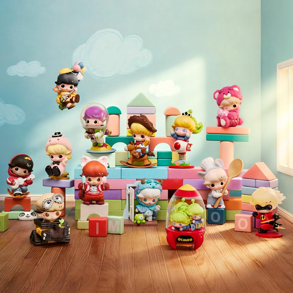 POP MART DIMOO World × Pixar Series - Figuras de caja ciega, juego completo