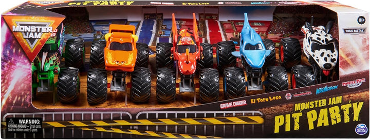Monster Jam Paquete de 5 camiones monstruo a escala 164