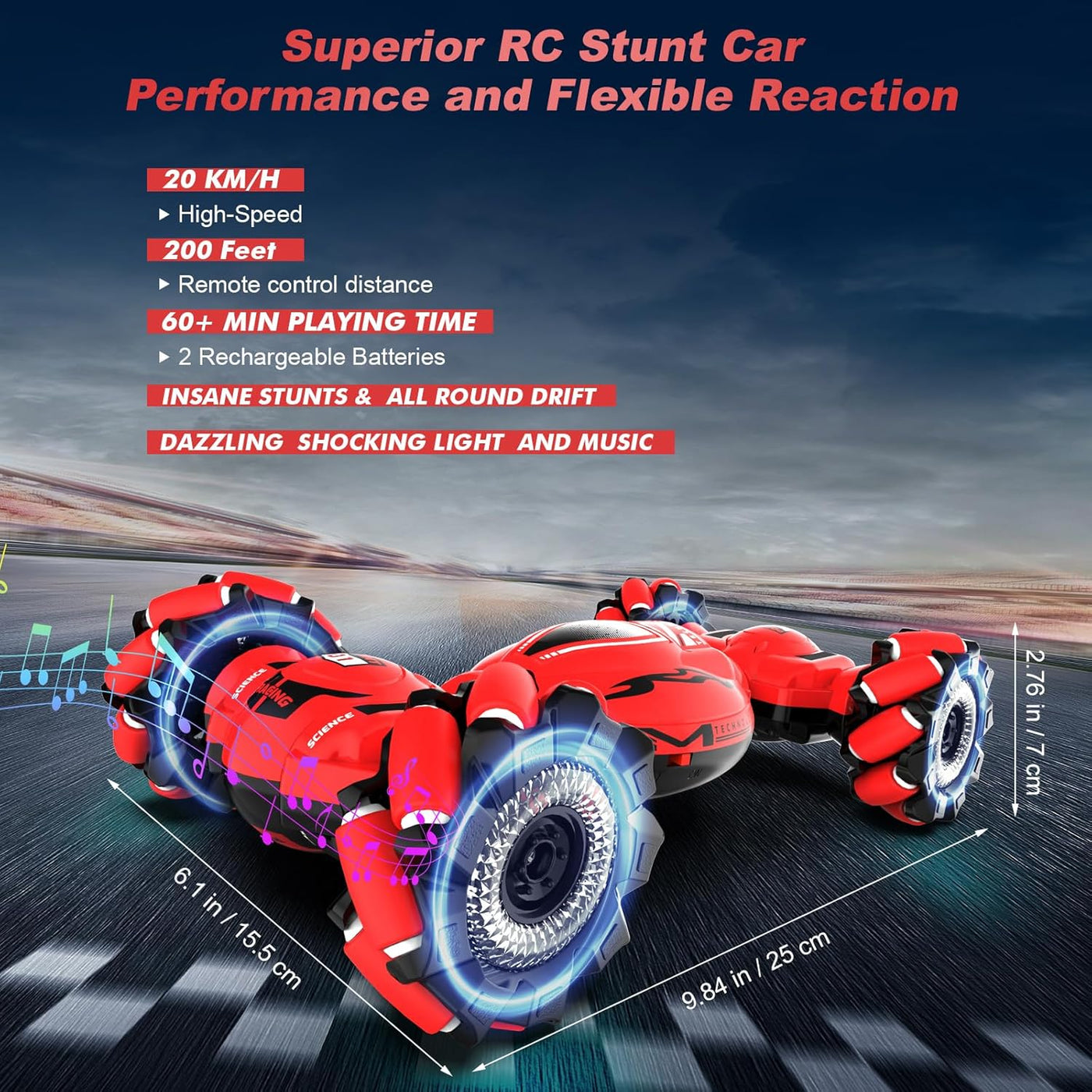 Fosgoit Juguetes de Coche RC para Niños Niñas de 6-12, Regalos de C...