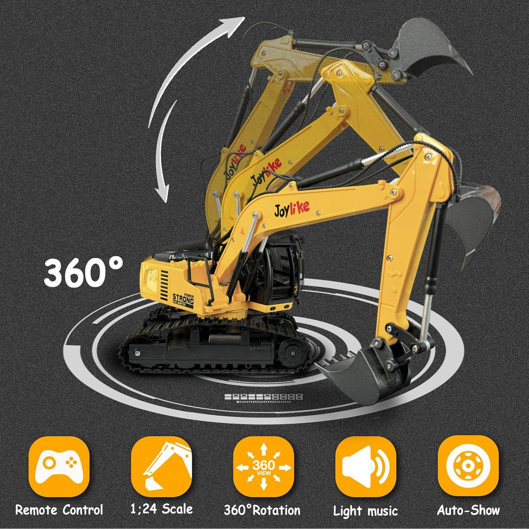 Excavadora RC y camión volquete vehículo de construcción