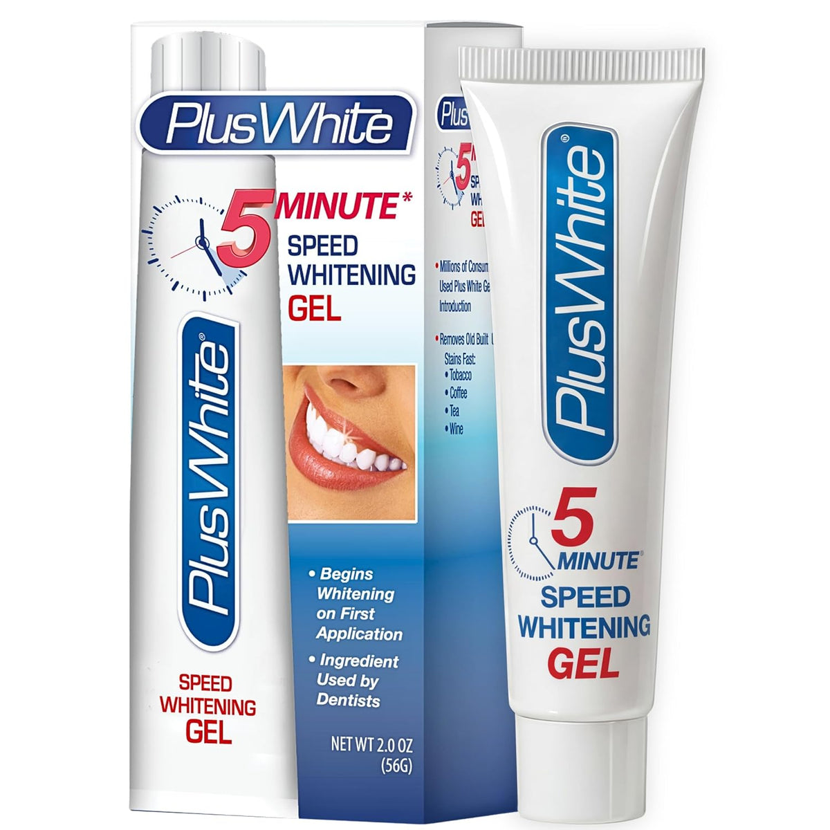 Plus White Gel blanqueador Premier Speed de 5 minutos, 2.0 onzas, Menta, 2 Fl Oz