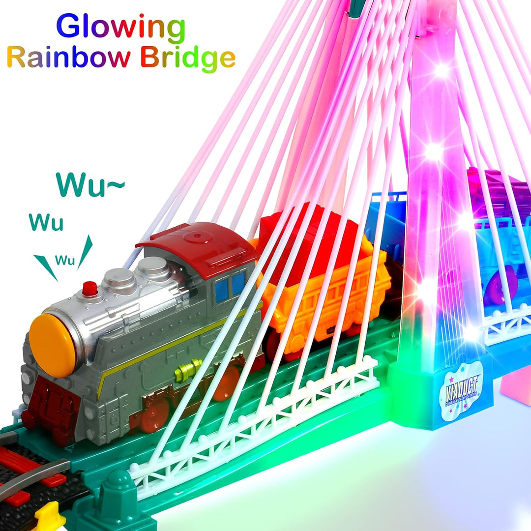 Juego de tren eléctrico para niños de 4 a 8 años con juego