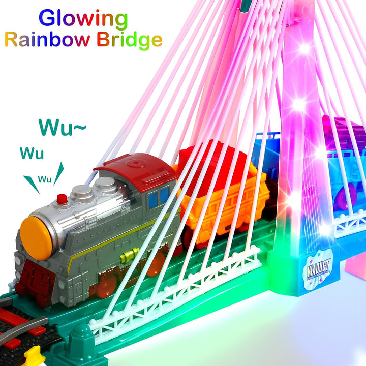 Juego de tren eléctrico para niños de 4 a 8 años con juego