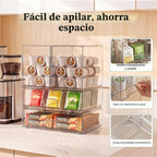 Cajones de almacenamiento apilables transparentes: cubos