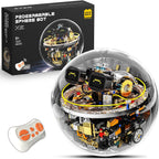 UNCLE BRICK Juego de bloques de construcción de robot esférico transparente, juguetes STEM para edades de 8 a 13 años, programable controlado a distancia, pantalla de expresión LED e iluminación Cyberpunk, regalos de vacaciones y cumpleaños