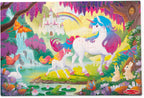 Melissa & Doug Rompecabezas de unicornio gigante que brilla en la oscuridad, rompecabezas de 48 piezas con detalles ocultos, rompecabezas para niños para niñas y niños a partir de 4 años - Certificado