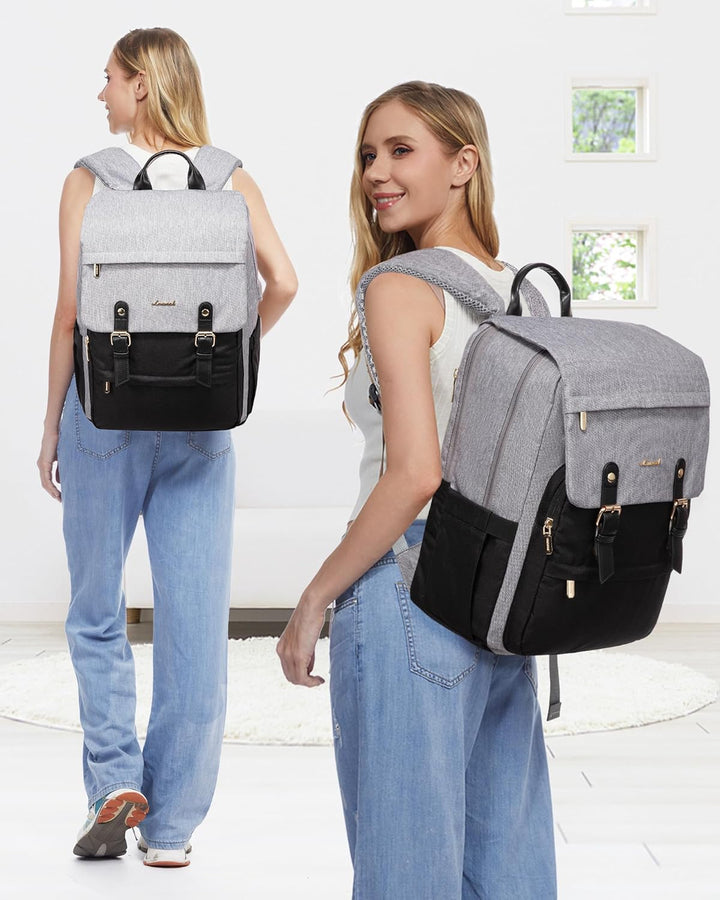 LOVEVOOK Mochila para computadora portátil para mujer, mochila de v...
