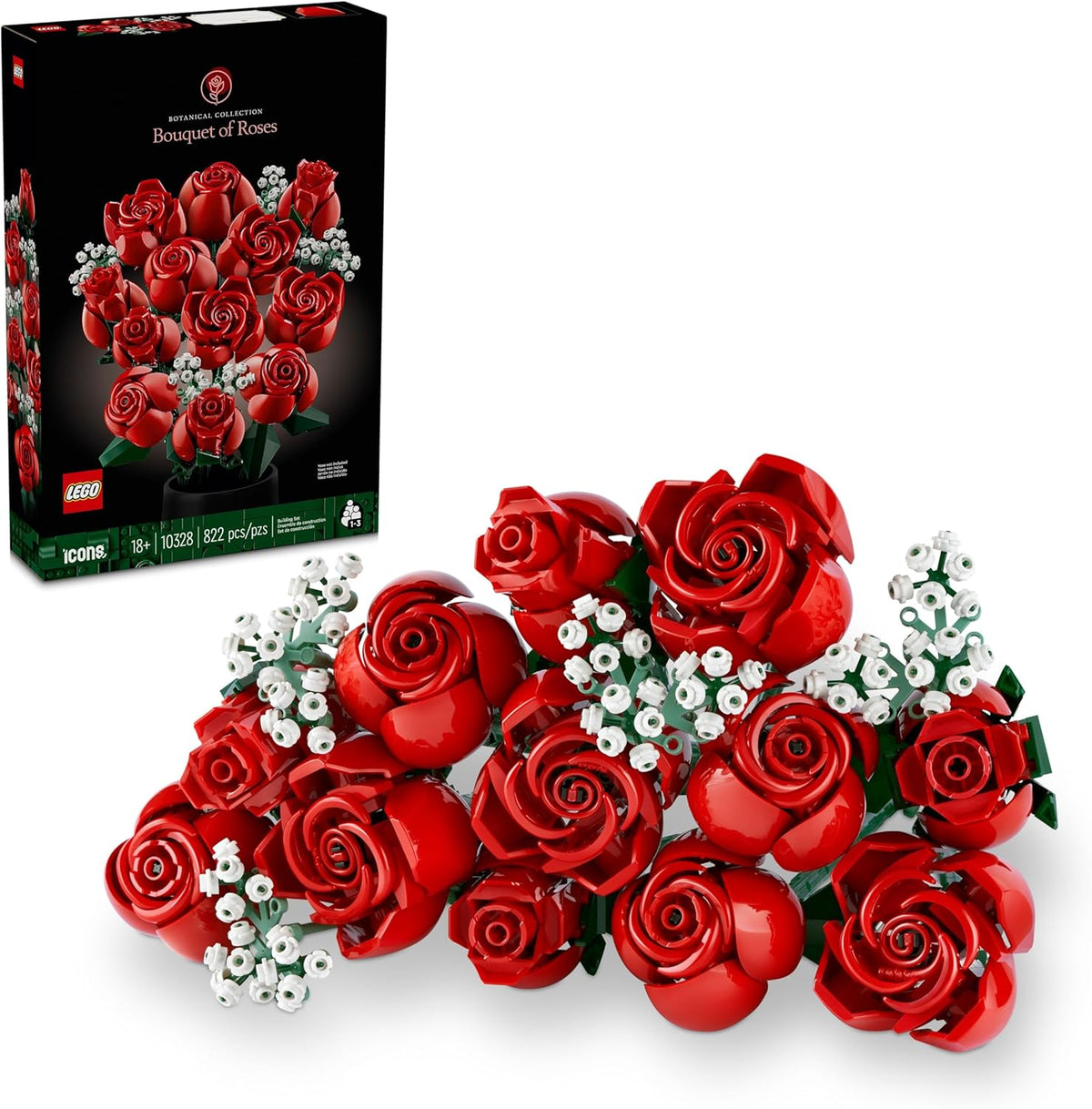 LEGO Botanicals - Ramo de rosas artificiales juego de