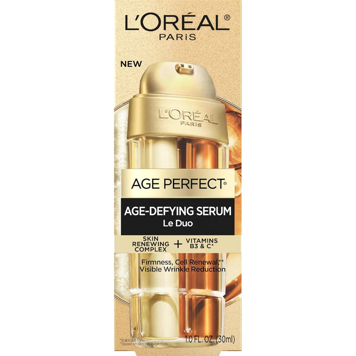 L'Oreal Paris Age Perfect Serum Le Duo, Suero iluminador, reafi...