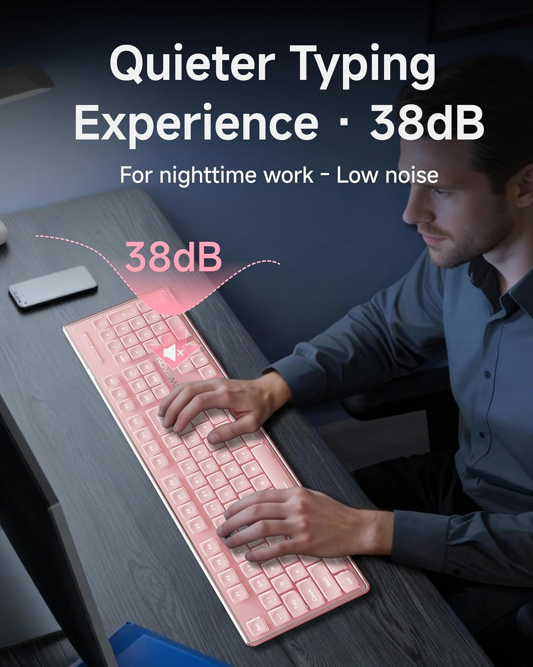 SEUNKWANG EWEADN GX710S Teclados Retroiluminados para Computadora,...