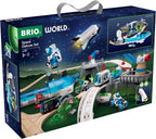 BRIO World Space Deluxe - Juego de ferrocarril de madera con certificación FSC de 56 piezas, transbordador espacial ligero y sonido, funciona con todos los juegos de trenes BRIO - A partir de 3 años