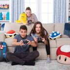 Club Mocchi Mocchi Mario Kart - Sombrero de Mario de peluche | Muy suave | ideal para niños y coleccionistas, concha roja