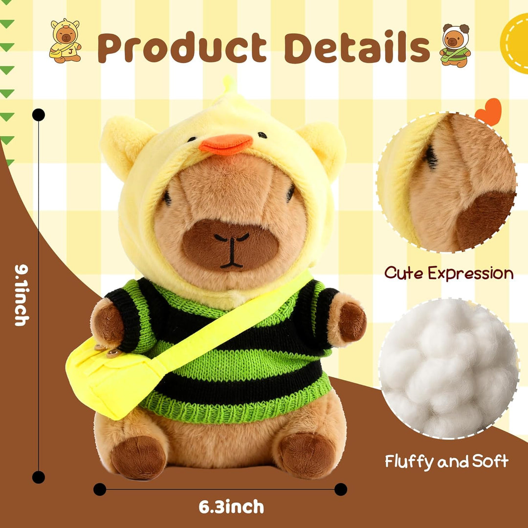 redaica Peluche de Capibara con 9 Prendas y Accesorios, Juguetes de...