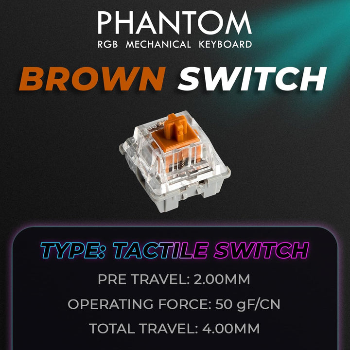 TECWARE Phantom+ Teclado mecánico RGB de 87 teclas para juegos | Te...
