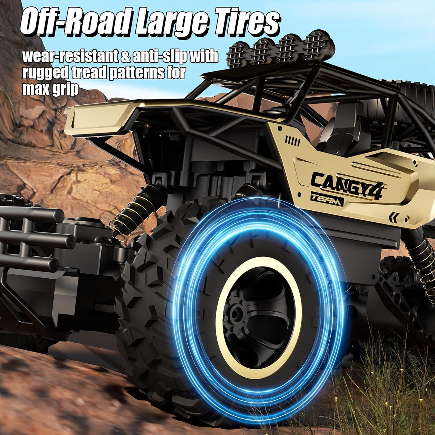 Jiakora Camión monstruo a control remoto, autos RC Rock Crawler RC...