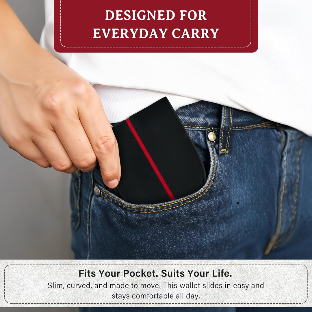 ROGUE WALLET Carteras de cuero genuino con bolsillo frontal para ho...