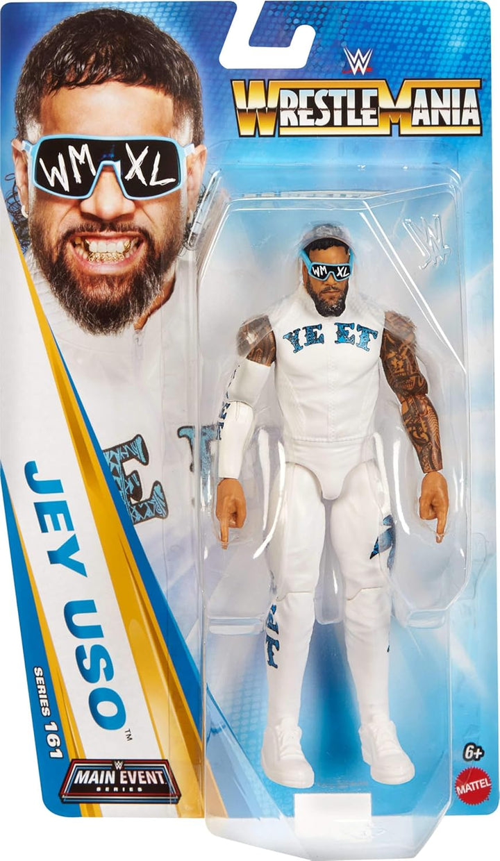 Mattel WWE Jey USO Figura de acción Main Event Series #161