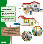 Schleich Farm World - 43Pc Veterinarian Practice con Pets | 42502