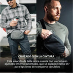 Eberlestock Fade Flex – Riñonera de transporte oculta – Riñonera táctica para hombre con cinturón ajustable – 10 pulgadas de ancho x 6 pulgadas de alto x 3 pulgadas de profundidad – acero