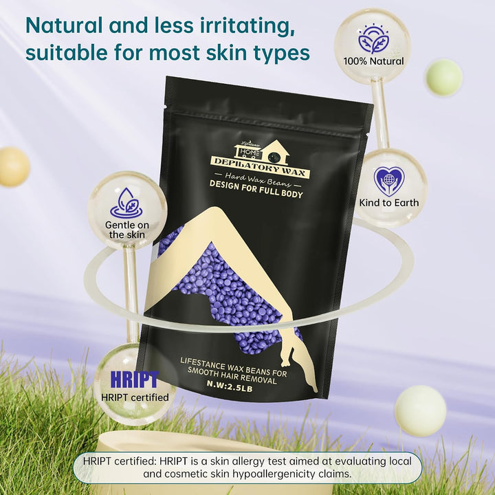 Lifestance - Kit de perlas de cera de 2.5 libras, perlas de cera du...